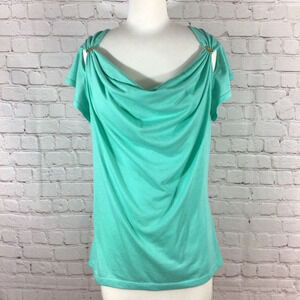 Sofia by Sofia Vergara Mint Green Short Sleeve Top - Size Medium